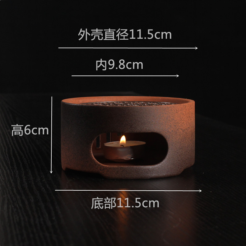 Vela de estilo japonés tetera calentador de té base tetera doméstica calefacción calentador de té Kung Fu ceremonia del té cero con calentador de té caliente