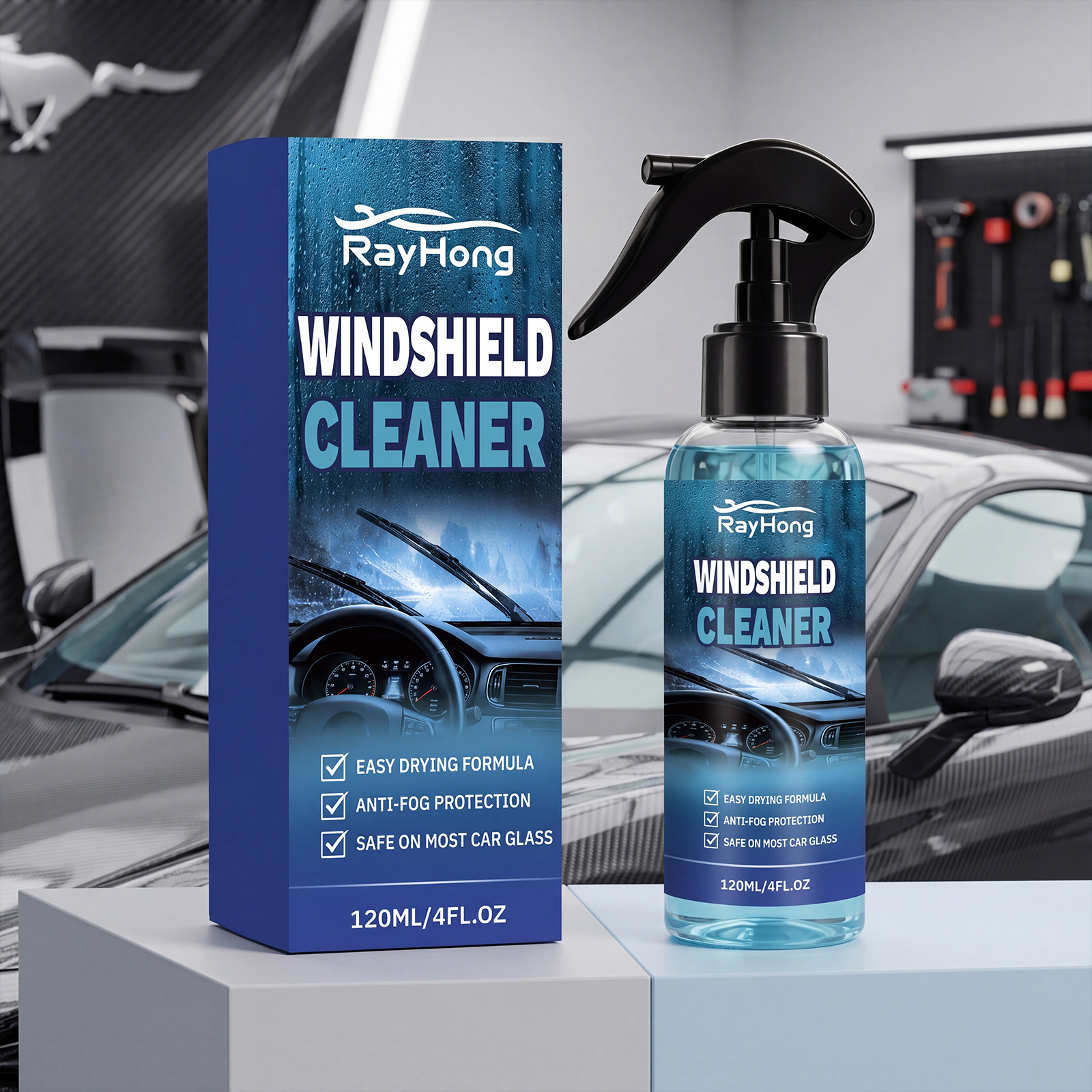 Rayhong Windshield Cleaner Cleans Car Glass Stains and Clears Vision Multi-Purpose Cleaner