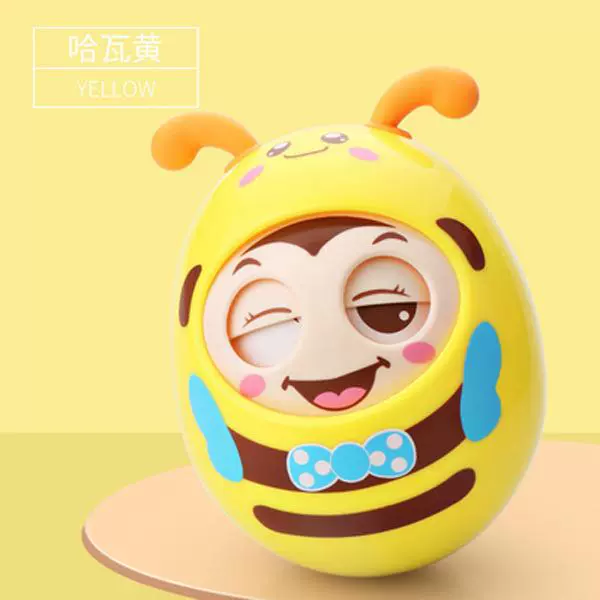 Roly-poly doll from soft rubber, can bite