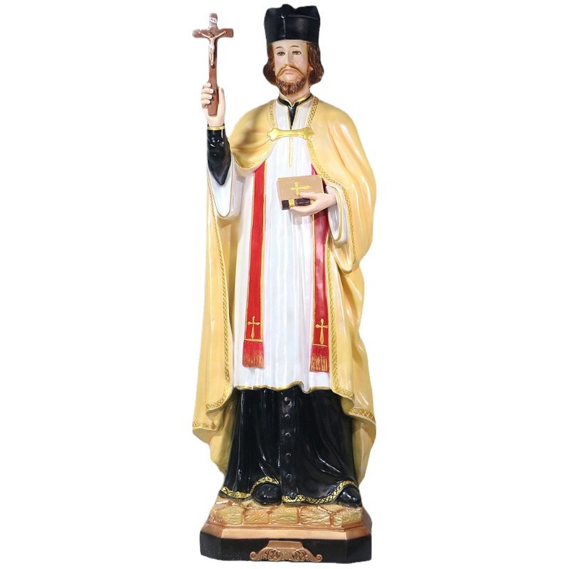 160cm San Francisco Sabillo santo decoración de la estatua de vidrio FRP decoración de la iglesia doméstica