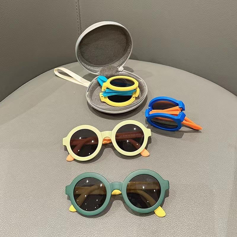 Gafas de Sol Plegables para Niños de Policarbonato con Protección UV400 para Protección Solar y Viajes