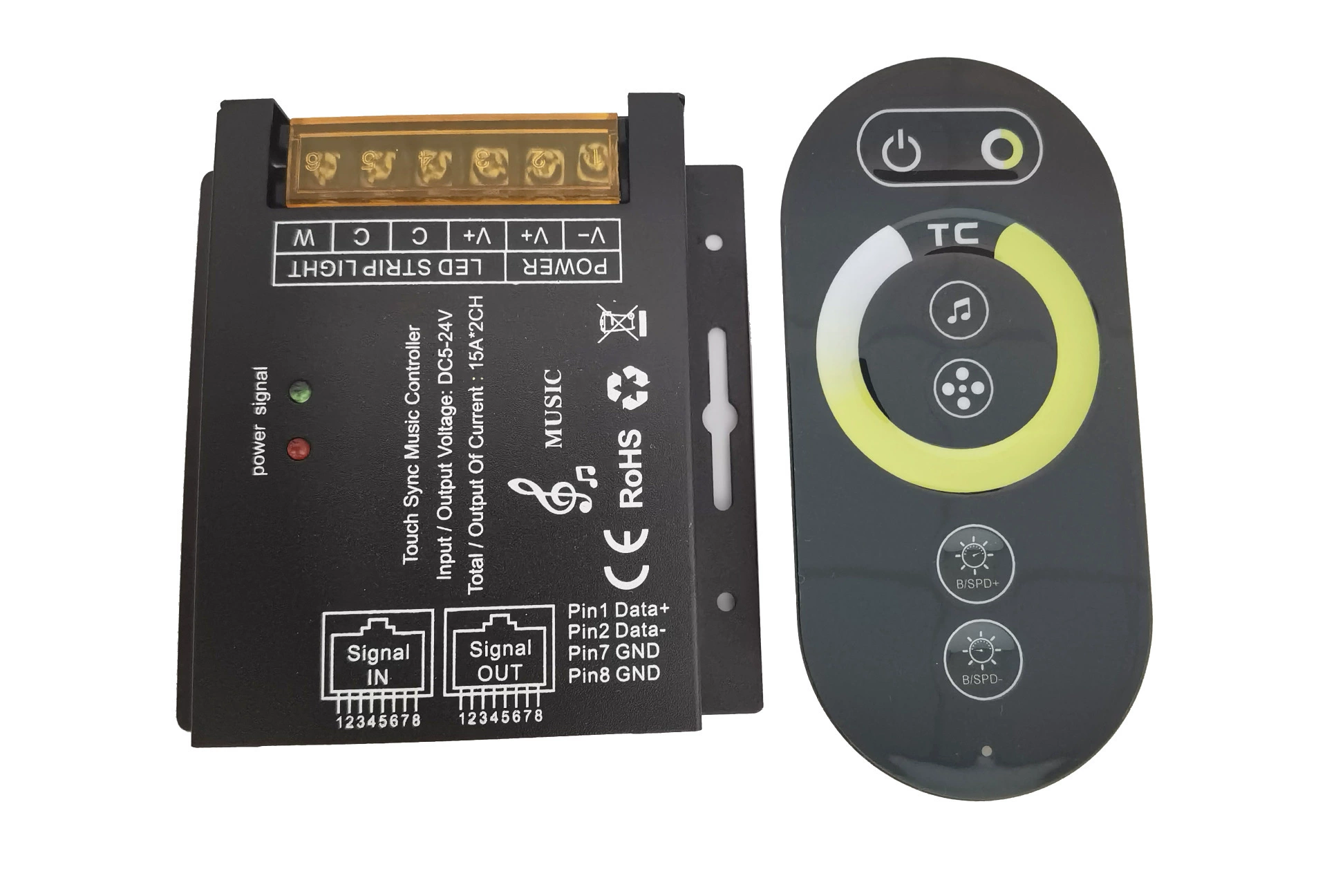 6 -key wireless touch Shuangse Wimbledon Music Synchronous Controller Light Mixing RJ45 Synchronous Color Temperature Control