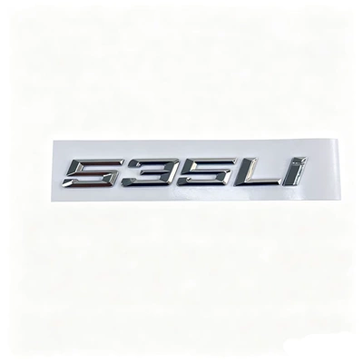 number emblems, Car logo - 18-23-model-535li-original-car-silver-color