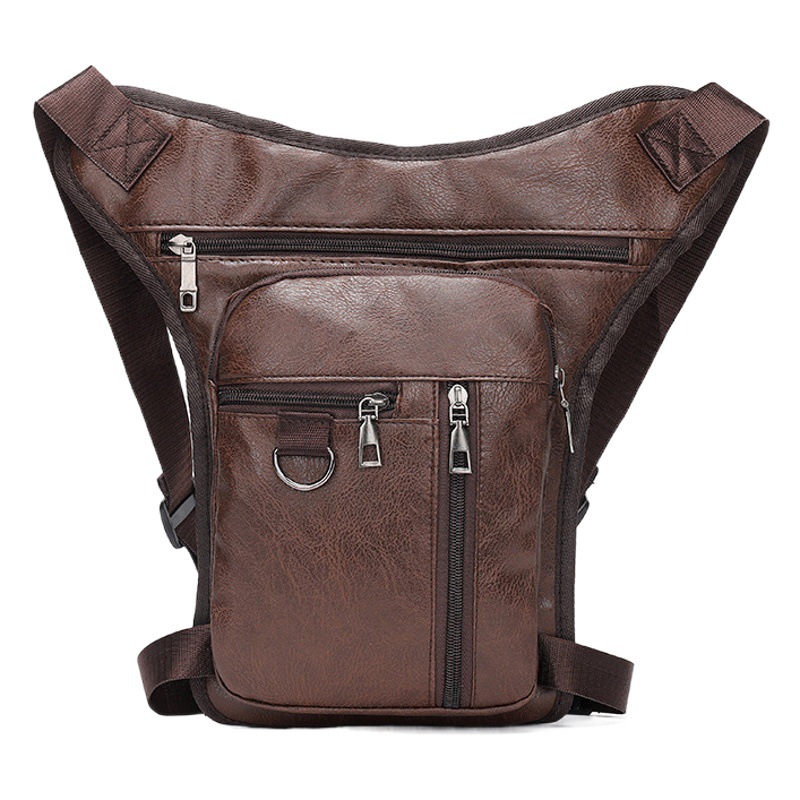 Wholesale men's PU new foreign trade leg bag outdoor men's leg bag multifunctional sports bag portable waist bag messenger bag