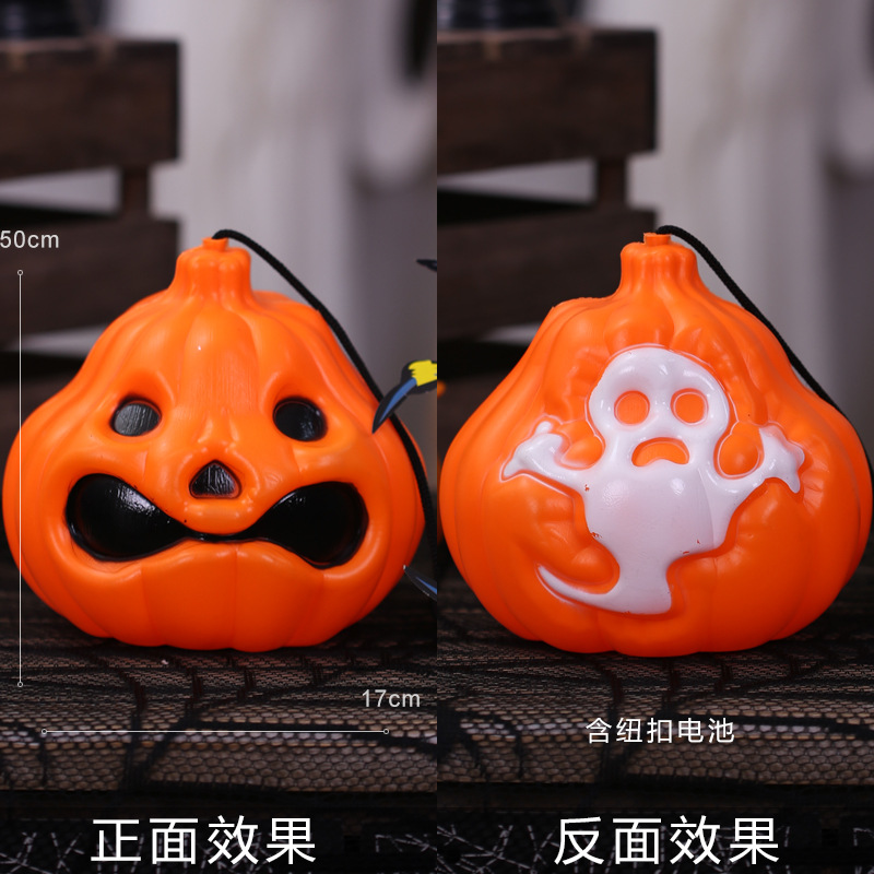 Linterna de Calabaza de Halloween, Decoraciones Brillantes de Halloween, Accesorios, Adornos, Cubo de Calabaza para Niños, Decoración para Fiestas