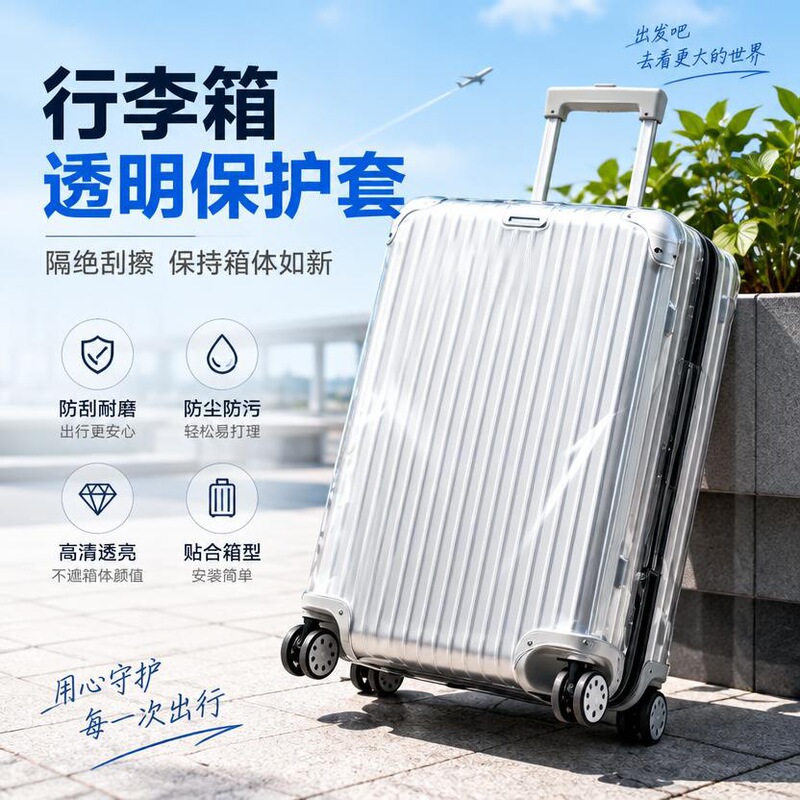 Suitable for Rimowa Cross-Border Distribution Suitcase Protective Cover, Pvc Fully Transparent Protective Cover, One-Piece Drop-Shipping Suitcase Cover Suitable for Rimowa Cross-Border Distribution Suitcase Protective Cover, Pvc Fully Transparent Protective Cover, One-Piece Drop-Shipping Suitcase Cover
