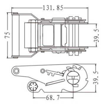1.5英寸38mm批发捆绑带拉紧器紧绳器捆绑器货车捆绑带收紧器