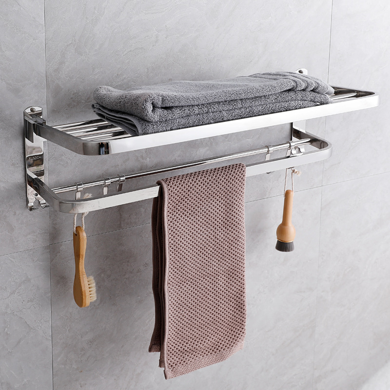 Multi-capa bastidores de acero inoxidable toalla rack baño Baño baño toalla rack inodoro espesado no-agujero rack al por mayor