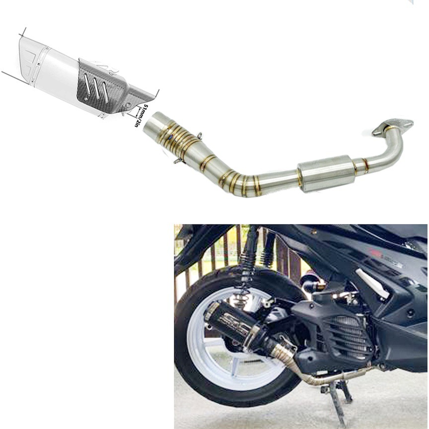 Suitable for Yamaha YAMAHA exhaust pipe front AEROX155 NVX155 scooter modified exhaust pipe