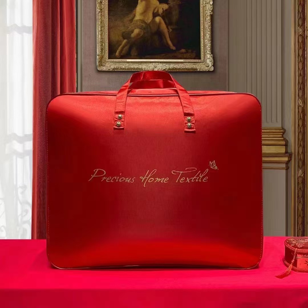 丝光革牛津布钢丝包PVC半透明不透明拉链喜被冬被春秋被毛毯包装