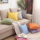 Cross-border factory direct supply simple solid color pillow linen home pillow cover sofa cushion