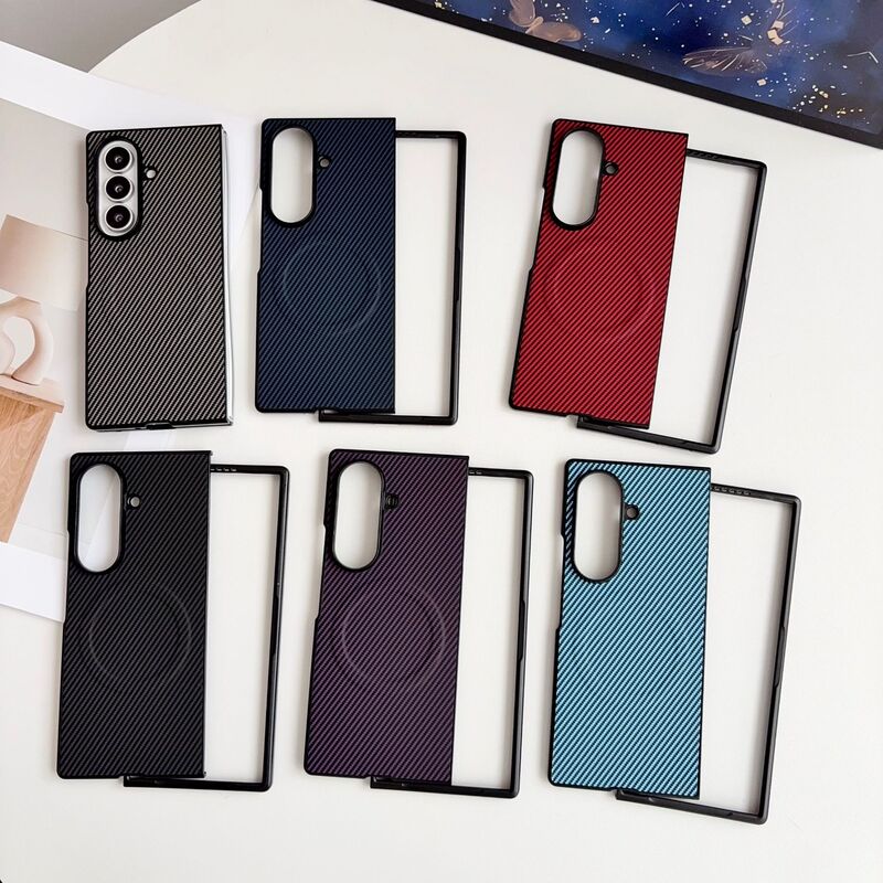 Suitable for Samsung Zfold 20% off Foldable Phone Case, Carbon Fiber Pattern Magnetic Suction Leather Texture Soft Case, Zfold3 Magnetic Wireless Charging