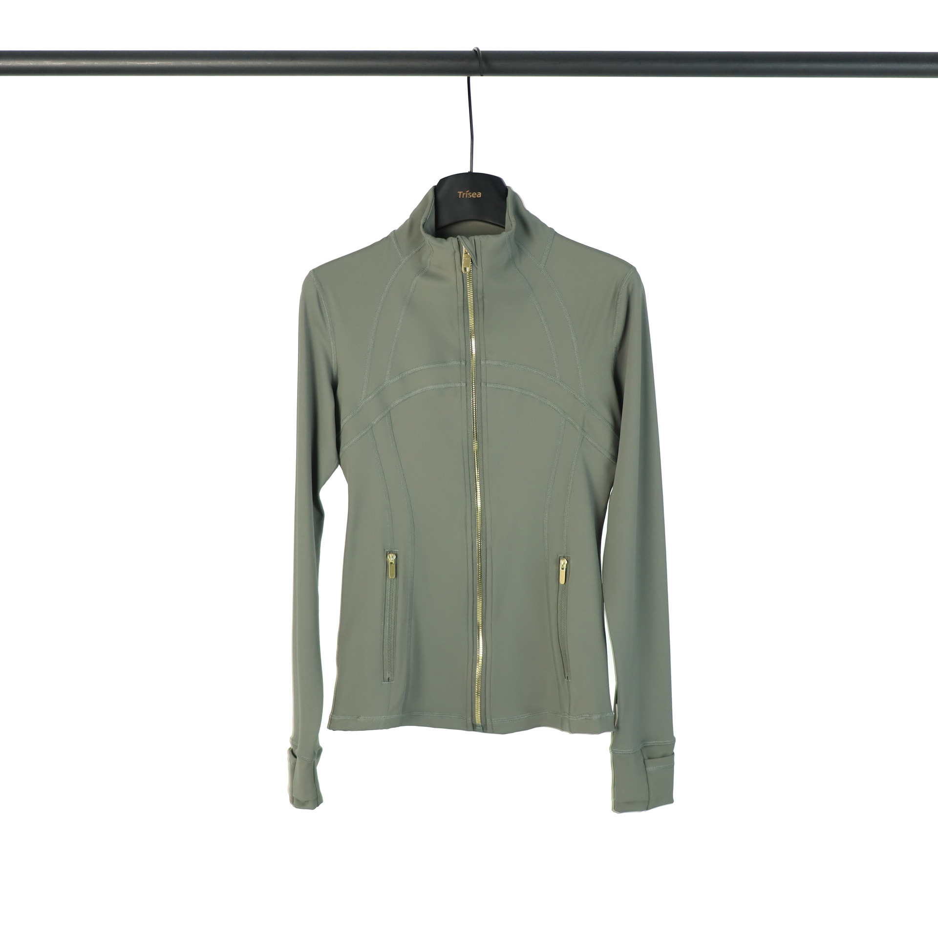 Women's High Neck Half-zip Scuba Hoodie Fleece Lined Pullover_voghion.com