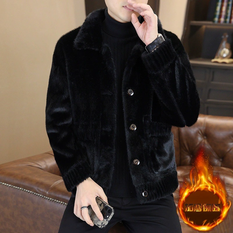 Double-sided keep warm jacket, 30-50 years, western style, increased thickness