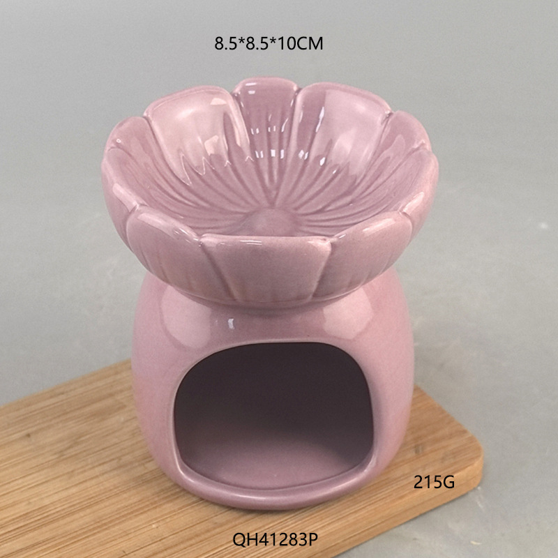 Lámpara de incienso de cerámica quemada en seco, lámpara de aceite esencial, horno de incienso de flores de cerámica, dormitorio, sala de estar, humidificador de fragancia