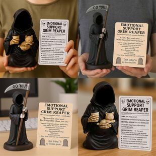 Emotional Support Grim Reaper Figurine����� ��ֲ������b�