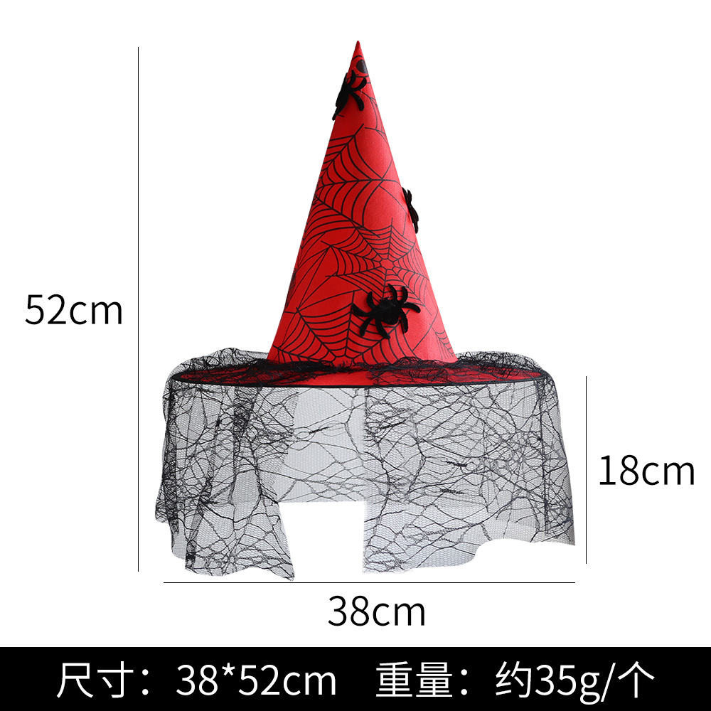 Sombrero de hilo colgante de araña roja