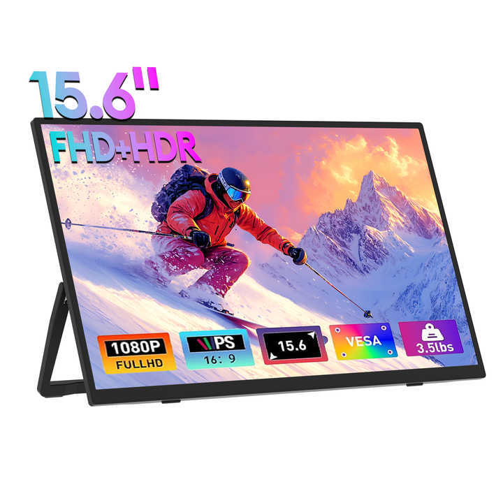 ZEUSLAP跨境 15.6寸1080P便携显示器ZP156电脑笔记本PS4手机扩展