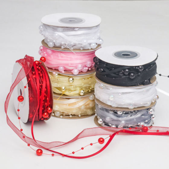 Beaded Snow Yarn Belt Handmade DIY Woven Belt Hand Holding Flowers Gift Tie Belt Floriculture Ribbon String Bead Packaging Material