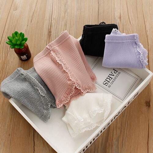 Girls' Safety Pants 2-in-1 Big Kid Insurance Pants for Girls Summer Double Layer Breathable Ruffled Shorts Anti-Slip Shorts