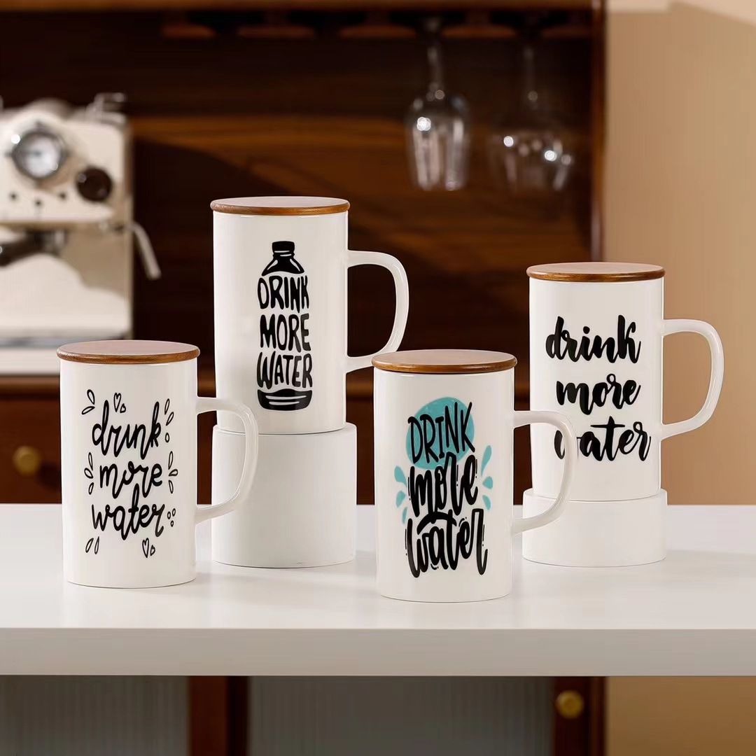 Taza de cerveza de gran capacidad de cerámica nórdica creativa taza de bebida bebida de la oficina de exportación de comercio exterior