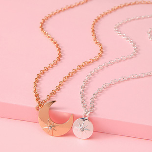 Cross-border New Products Children's Necklace Butterfly Moon Girl Alloy Jewelry suit Student Girl Girlfriend Pendant Women