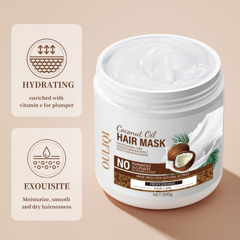 Champú de coco en inglés completo, champú suave e hidratante de aminoácidos, limpiador suave, 500ml, lote de comercio exterior transfronterizo