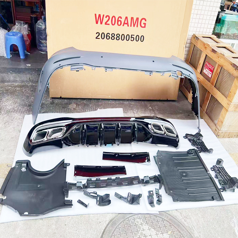 Suitable for Mercedes-Benz W206 Upgraded Amg Body Kit C63 Aluminum Hood, Large Surround, Front Bumper Assembly