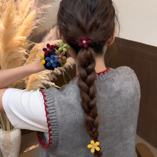 秋冬加宽面膜花朵丸子头绳皮筋女扎头发高弹力耐用高马尾发圈发饰