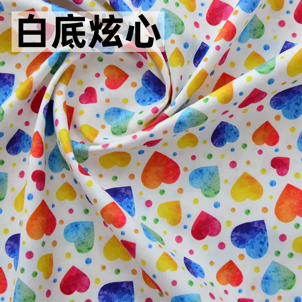 Showing off hearts on white background