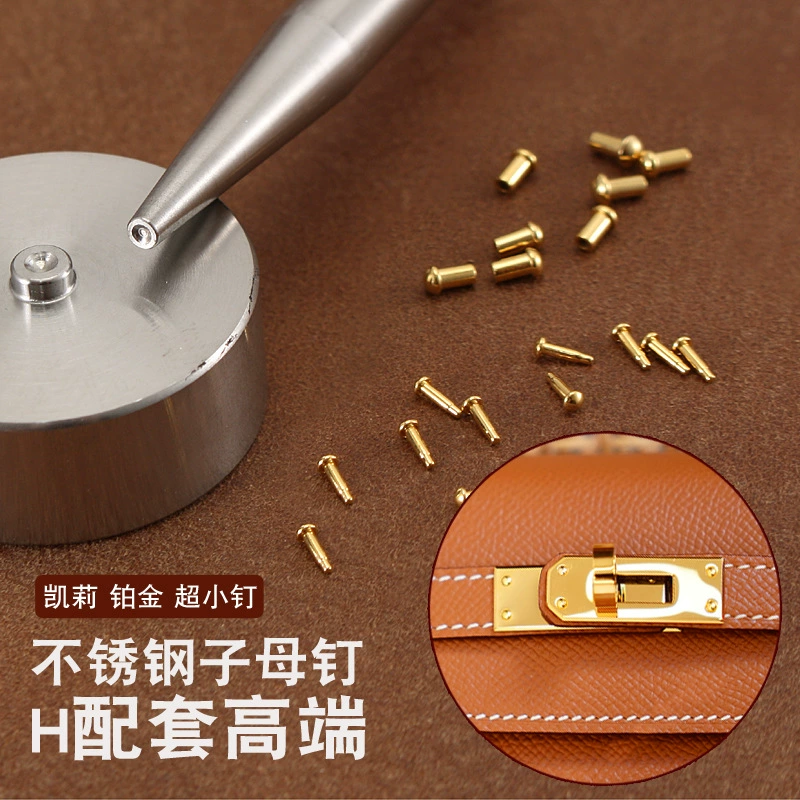 Роскошные мини-ультрамаленькие гвозди из нержавеющей стали, заклепки Келли, платиновые золотые винты, фурнитура 7002