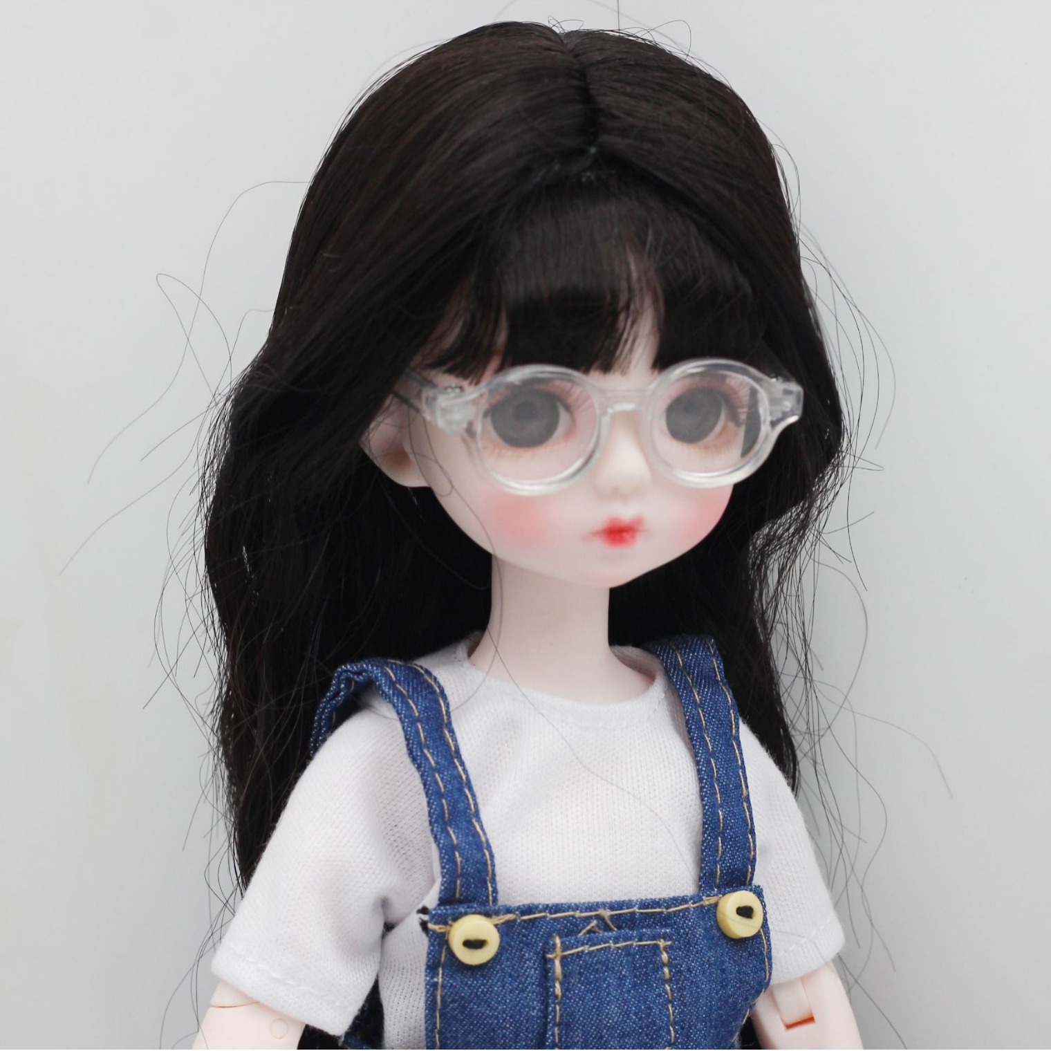 6 puntos/8 puntos/12 puntos bjd muñeca gafas muñeca meijie cerdo baoli muñeca moda marca transparente gafas de sol