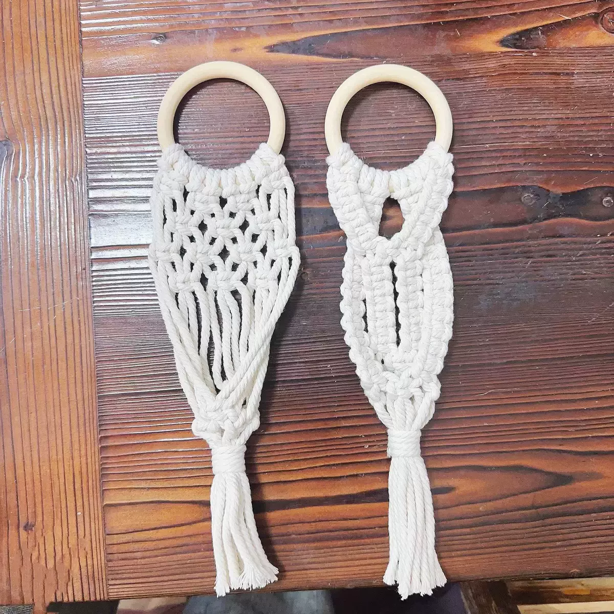 厂家木环收纳网兜挂饰空气凤梨干花编制挂饰阳台客厅墙壁装饰挂件