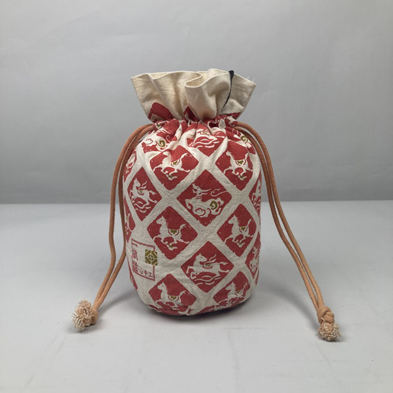 厂家批发棉布束口袋彩色印花束口棉布袋抽礼品绳帆布袋logo