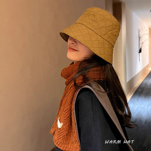 立体剪裁男女同款情侣保暖鱼夫女帽渔夫帽冬季短檐盆帽大头围帽子