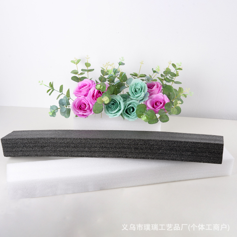 婚庆插花板长条形珍珠棉条泡沫板花泥diy材料花艺花墙地排铺料|undefined