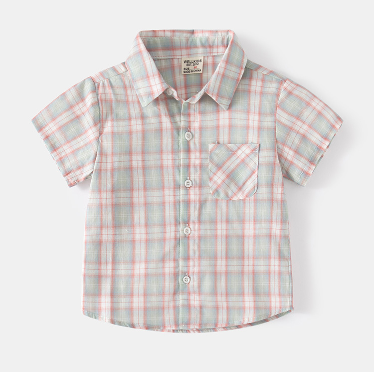Casual Plaid Cotton T-shirts & Shirts display picture 2