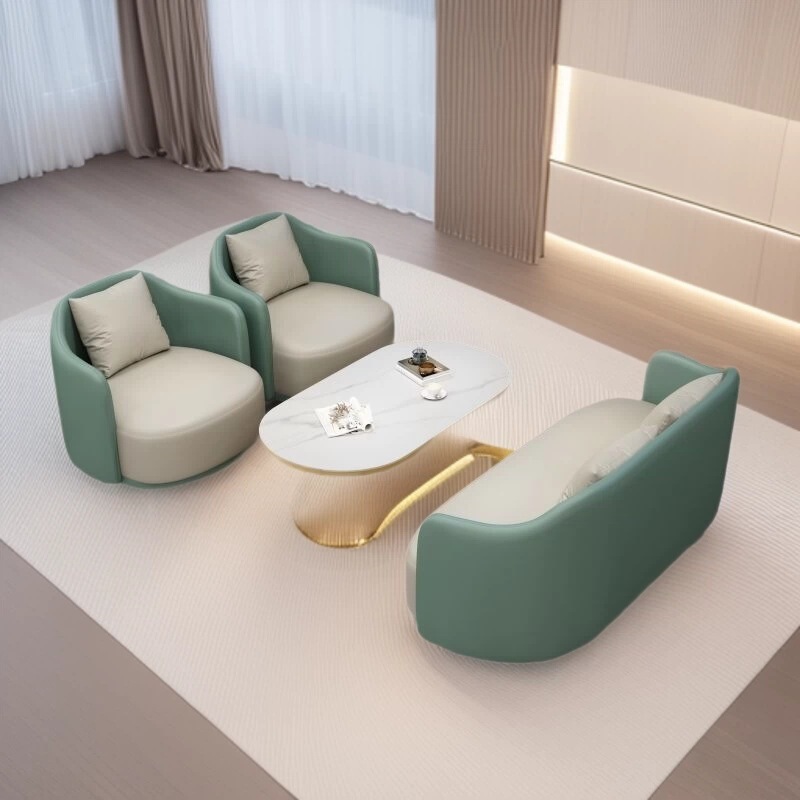 Office Reception, High-End Negotiation Sofa, Coffee Table, Table and Chair Set, Hotel Mall Lounge Area, Light Luxury Reception Leisure Chair Office Reception, High-End Negotiation Sofa, Coffee Table, Table and Chair Set, Hotel Mall Lounge Area, Light Luxury Reception Leisure Chair