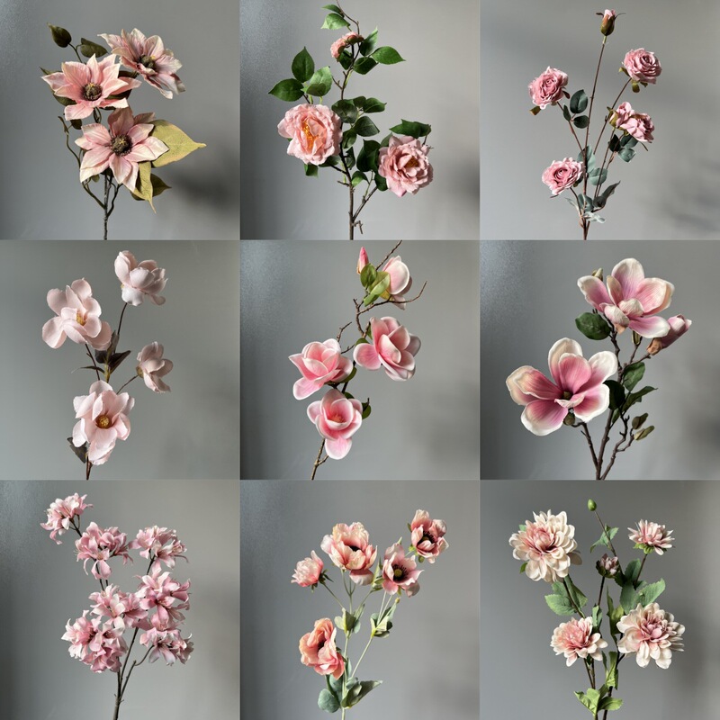 Special Clearance Sale Pink Series Artificial Flowers for Flower Arrangements, Wedding Decorations, New Year Decorations, Wholesale Photography Props, Weddings
