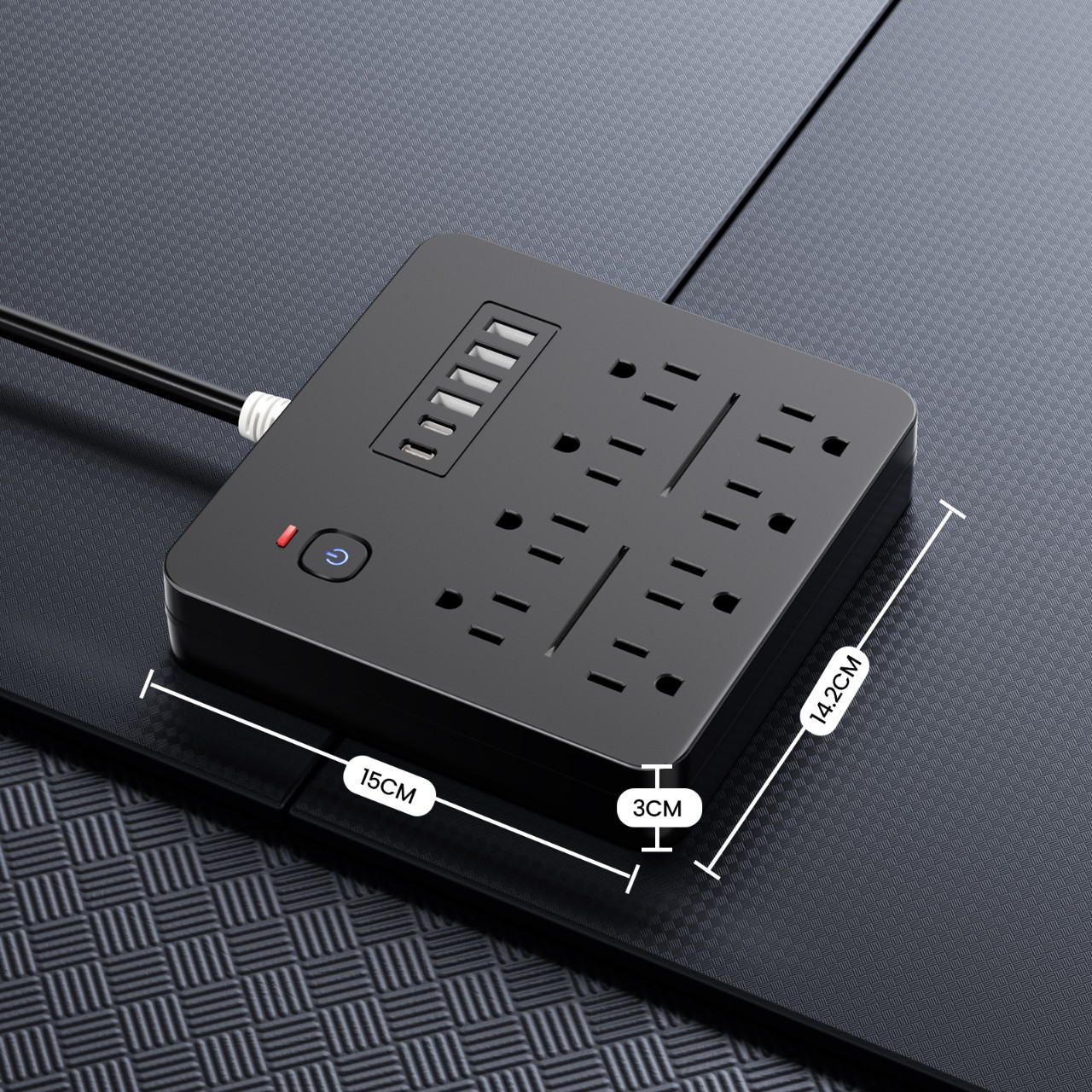 Conector multifunción 16 en 1 estándar estadounidense transfronterizo para oficina en el hogar Panel de cableado Amazon Wal-Mart Toma multipuerto USB