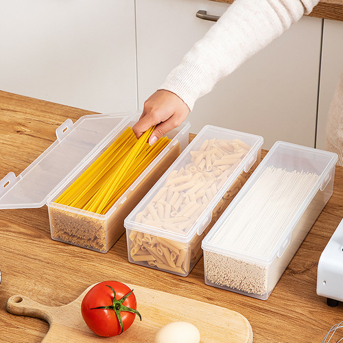 Kitchen Food Grains Mixed Storage Box Sealed Cover Noodle Storage Box Food Grade Refrigerator Transparent Preservation Box