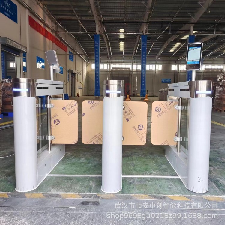 小区仓库工厂人脸识别访客自助预约系统防撞小摆闸人行通道闸闸机