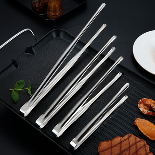 304 Stainless Steel Food Clip Kitchen Supplies Food Barbecue Clip Steak Clip Japanese-style Home Lengthened Barbecue Clip