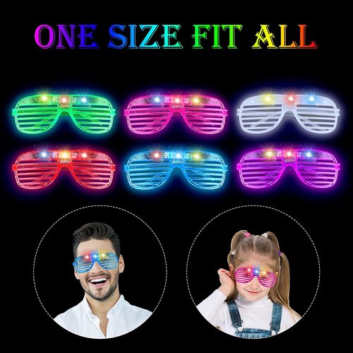 2024 Manufacturer Blinds Luminous Glasses Large Children Adult Toys Bar Dance Event Party Cheer Wholesale