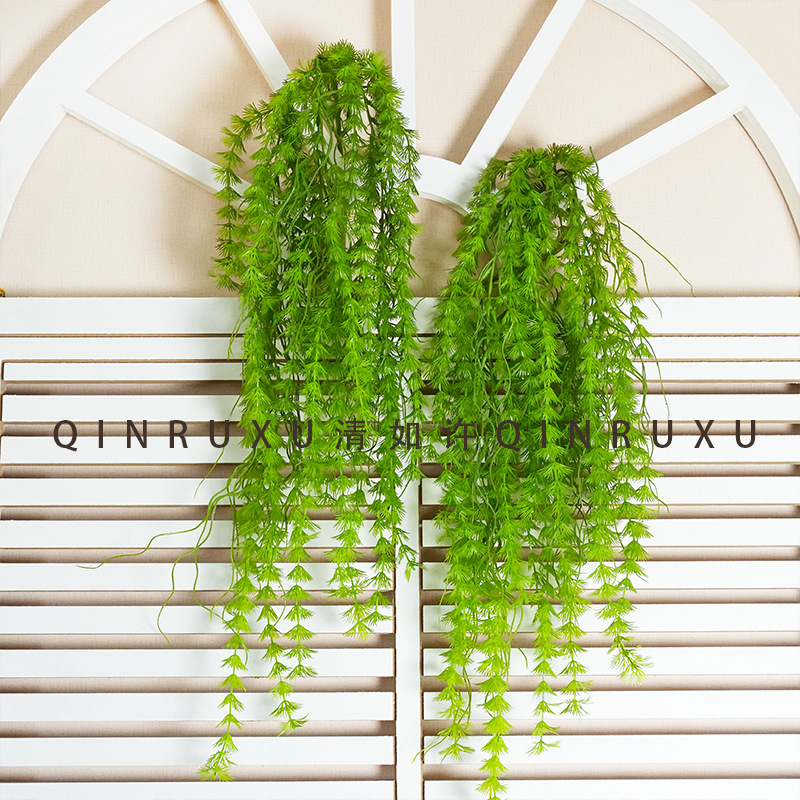 仿真蒲公英壁掛 森系吊頂植物牆面裝飾藤蔓松草壁掛禮堂垂吊綠植