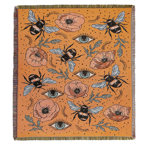 Bee Camping Blanket Instagram Style Multifunctional Throw Blanket Outdoor Picnic Blanket Sofa Blanket Cover Blanket Bohemian Blanket