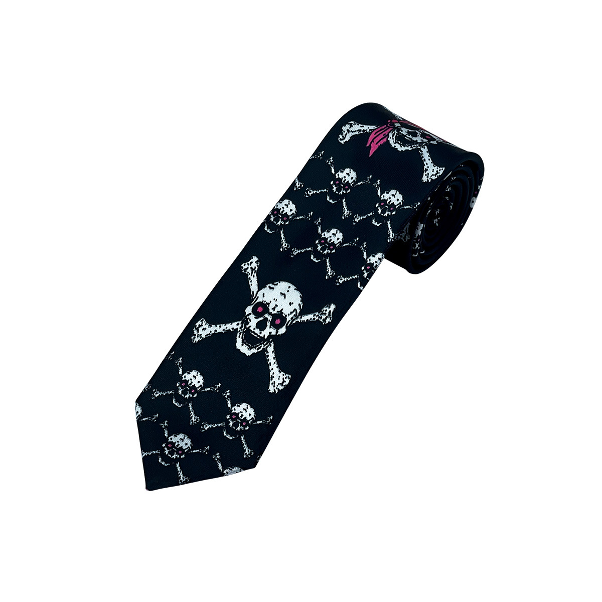 큰 해적 해골 넥타이