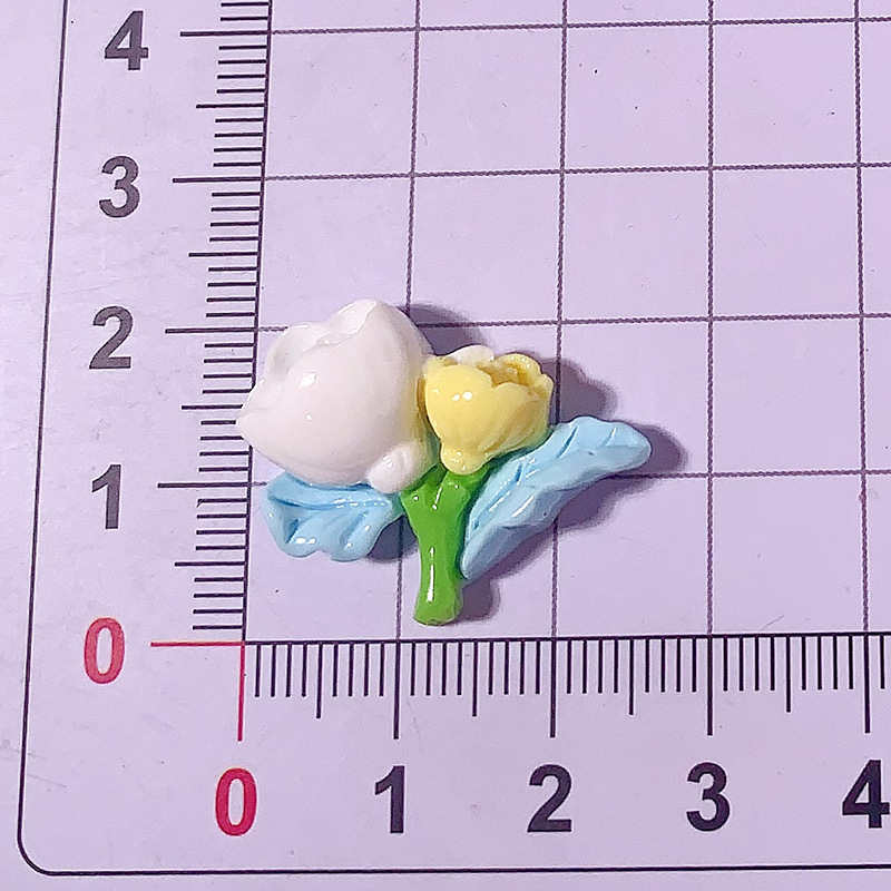 Nueva serie de flores de corn de macarón Diy accesorios de resina crema pegamento para el cabello caja de papelería colgante material hecho a mano