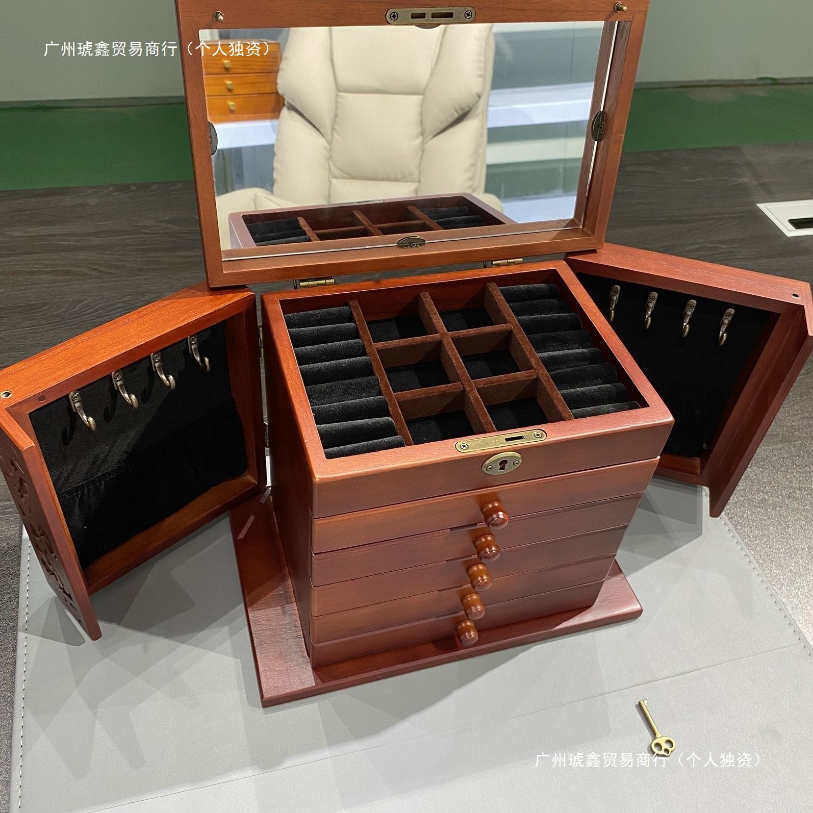 Defective Product Processing Solid Wood Jewelry Box with Slight Defects and Moderate Defects Jewelry Storage Box Multi-Layer Large-Capacity Pill Box