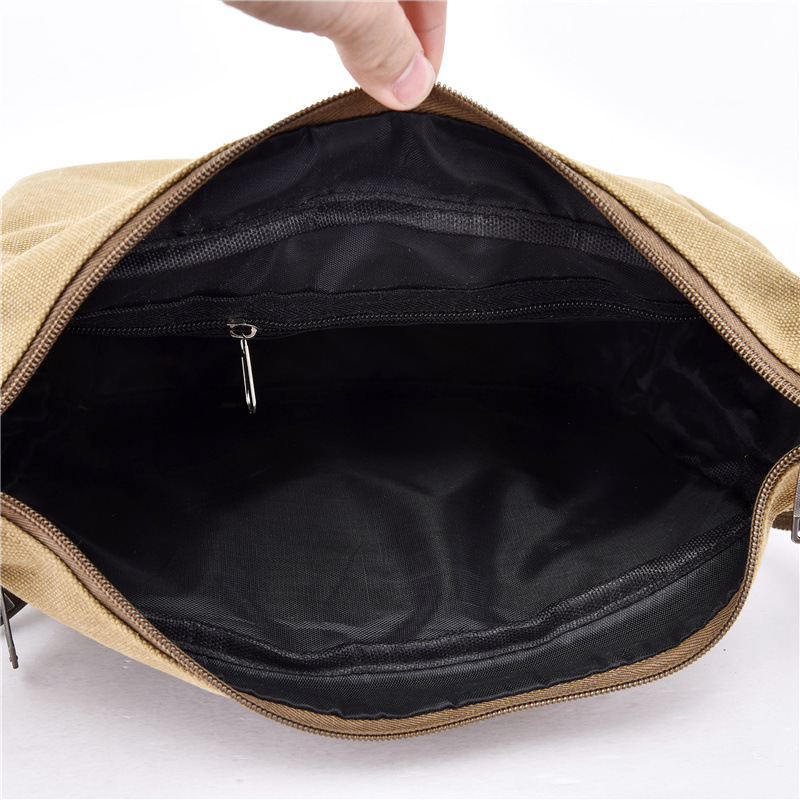 Moda de moda de los hombres de lona bolsa de hombro multi-compartimiento casual bolso de los hombres de gran capacidad bolsa de mensajero de los hombres